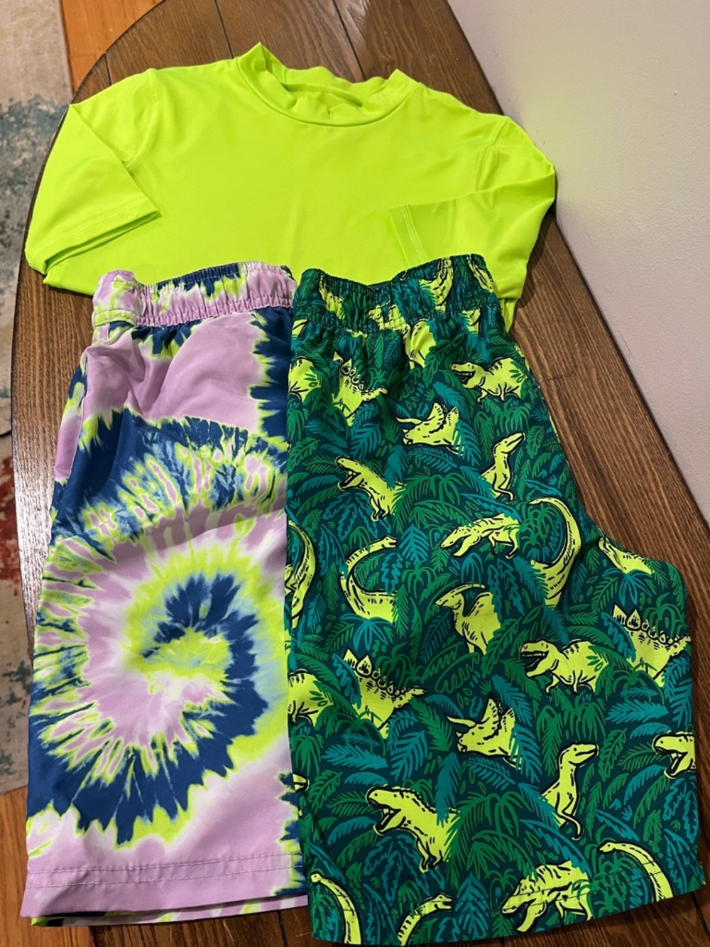 🔗 CAT & JACK Boys Neon 3pc Swim Bundle. Size 8/10